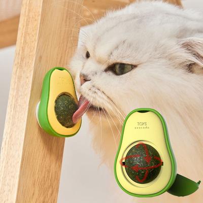 Natürliche Katzenminze, gesunder, drehbarer, an der Wand aufklebbarer Ball, Katzenzahnreinigung, Katzenminze-Ball, Spielzeug für Katzen, Katzenminze, Kratzzubehör