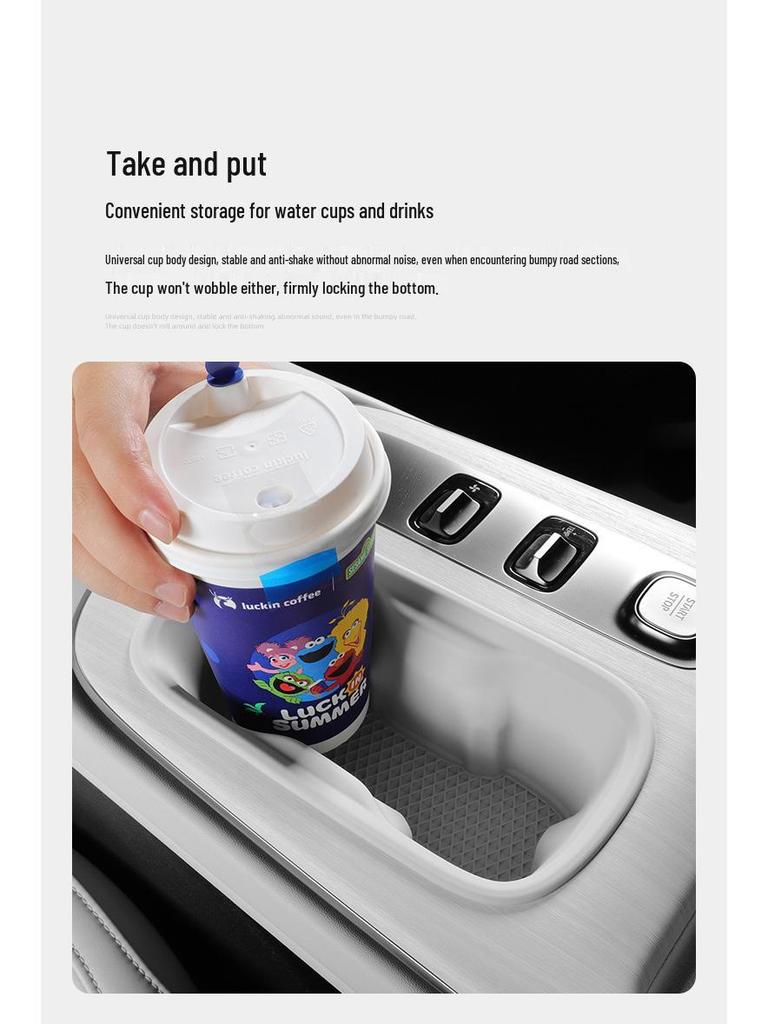 Xiaomi SU7 Silicone Non-slip Rear Console Cup Holder