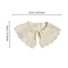 Solid Color Knitting Detachable Collar Laced up False Collar Decoration Shirt Shawl Wrap