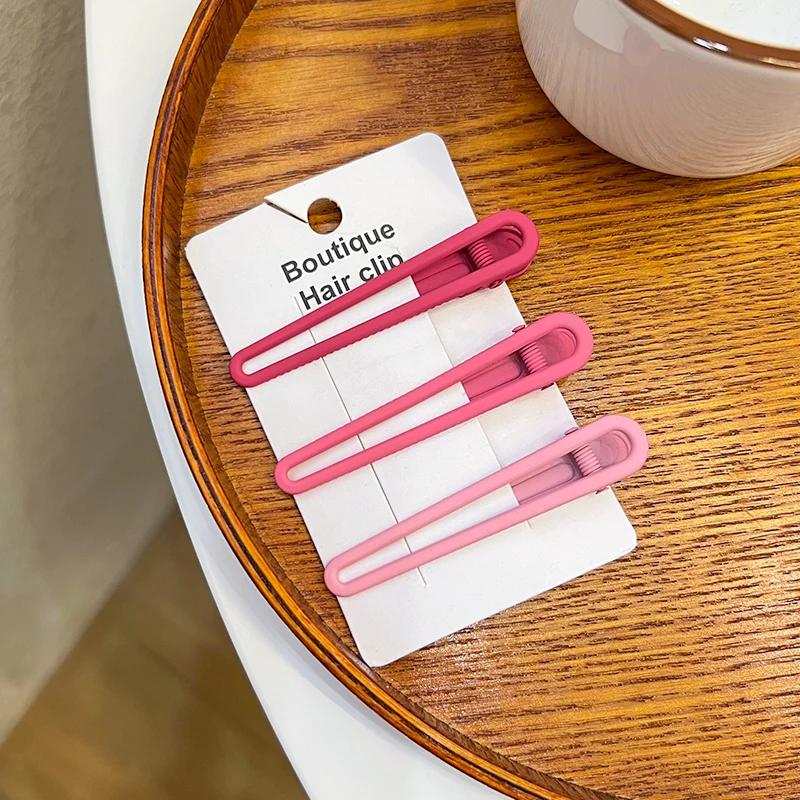 3/4 Pcs/Set New Women Girks Vintage Frosted Geometry Ornamentr Hair Clips Adult Lovely Alloy Hairpins Female Hair Accessories