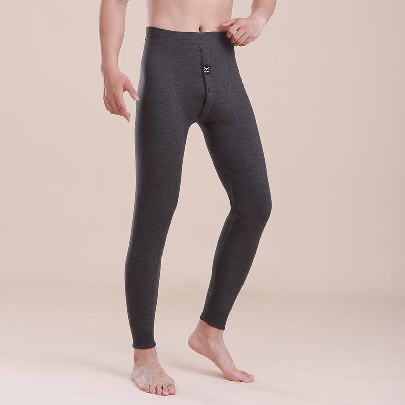 Warm pants men's fleece thickened knee pads cold line pants wool long johns zero-degree cotton pants men