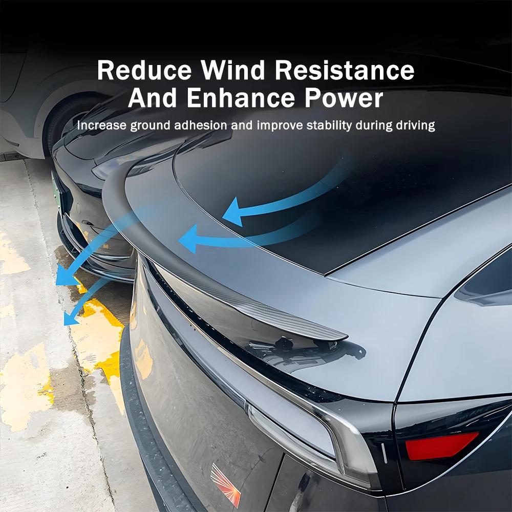 Heenvn For Tesla Model Y Juniper 2025 Real Carbon Fiber High Performance Spoiler Rear Trunk Tail Wings Car Exterior Accessories