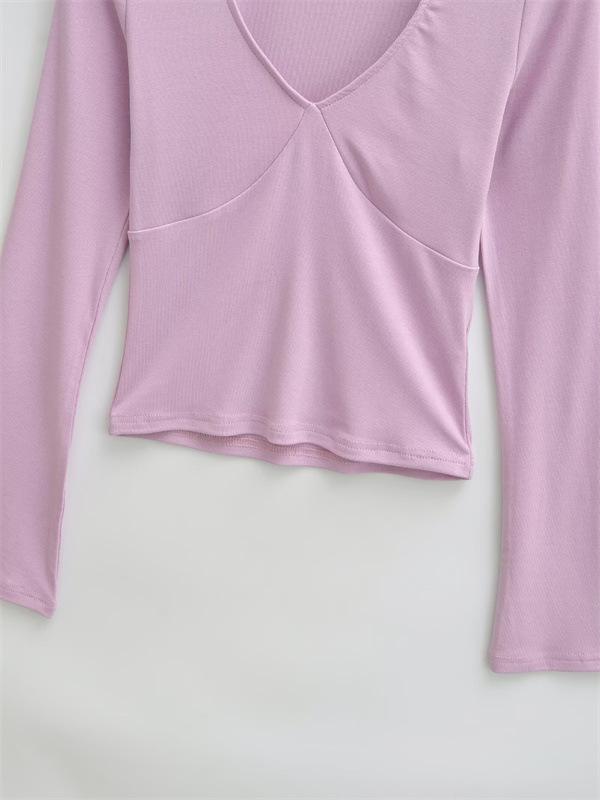 Women's Retro American Spicy V-Neck Flared Sleeve T-Shirt