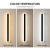 AB Factory IP65 Modern Outdoor Wall Lamp Exterior Linear Strip Wall Lamp Warm White Garden Sconce Long LED Wall Light