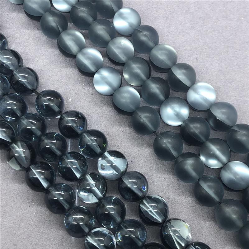 Mărgele cu sclipici din cristal negru natural Mărgele rotunde pentru realizarea de bijuterii