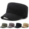 Mens Allseason Flat Top Cotton Hat With Embroidered Letters For Casual Sun Protection