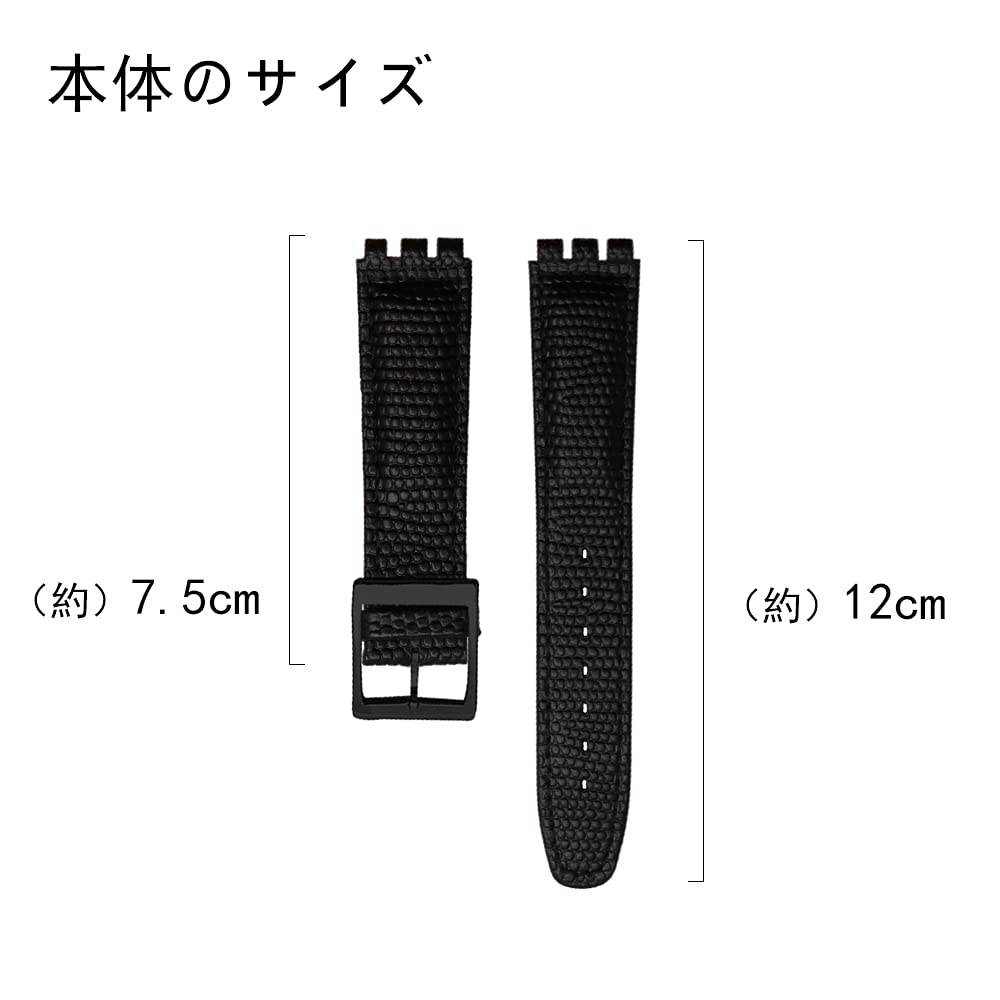 ZHUOLEI Swatch Watch Includes 3 Spring Spring Bar and Box Strap, 17mm/19mm, Black, Bars, Remover,
