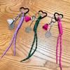 Trinket Badminton Couple Keyring Anti-Lost Knot Keychain Handmade Braided Rope Bag Pendant  Girls