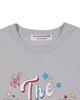THEMUSEUMVISITOR Party Glitter Logo T-Shirts (Light Gray)