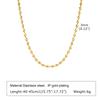 Women's Fashion Rugby Beads Chain Chokers Necklaces, Gold Color Stainless Steel Collar Necklace Gifts Jewelry To Girls Lover