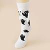 Halloween Themed Magnetic Link Socks Soft Unisex Short Socks With Ghosty Pumpkin Patterns Practical Polyester