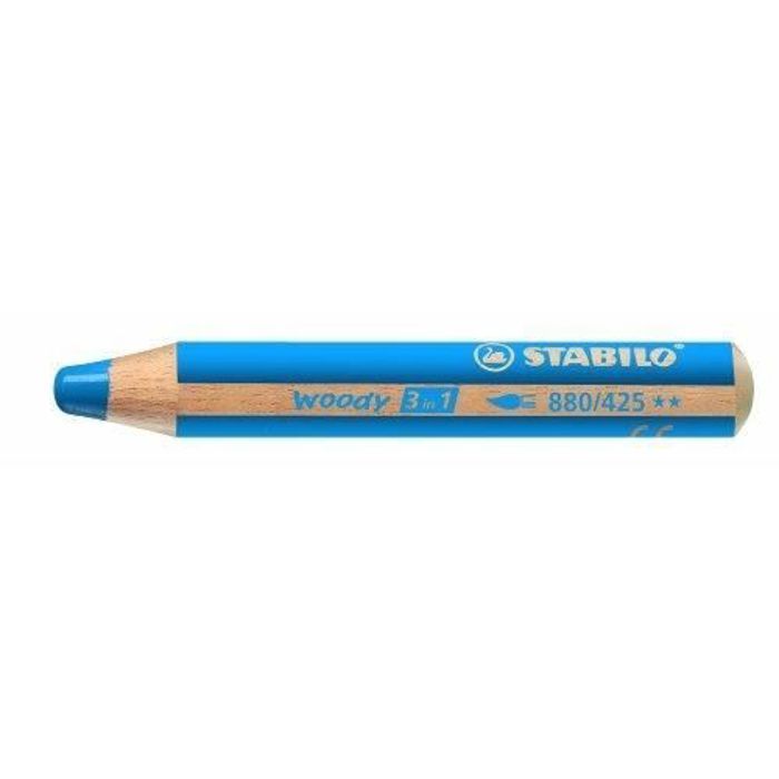 Crayons de couleur - STABILO - WOODY BLEU COBALT MOYEN 880/425 - Bleu cobalt moyen - Mixte - A partir de 3 ans