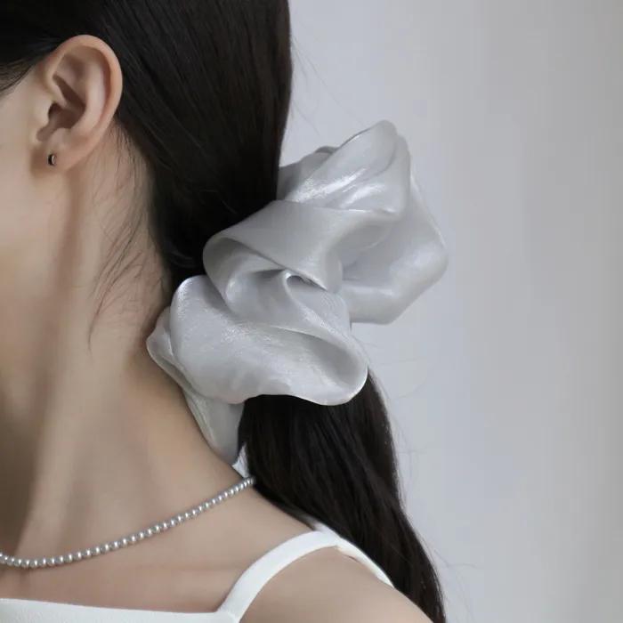 noCTURN SILK ORGANZA BIG SIZE SCRUNCHIE (6color)