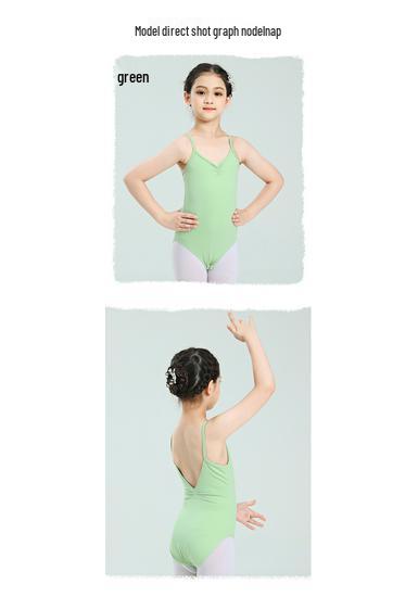 Girls' Strappy Dancewear: Ballet, Gymnastics & Chinese Dance Practice Outfit