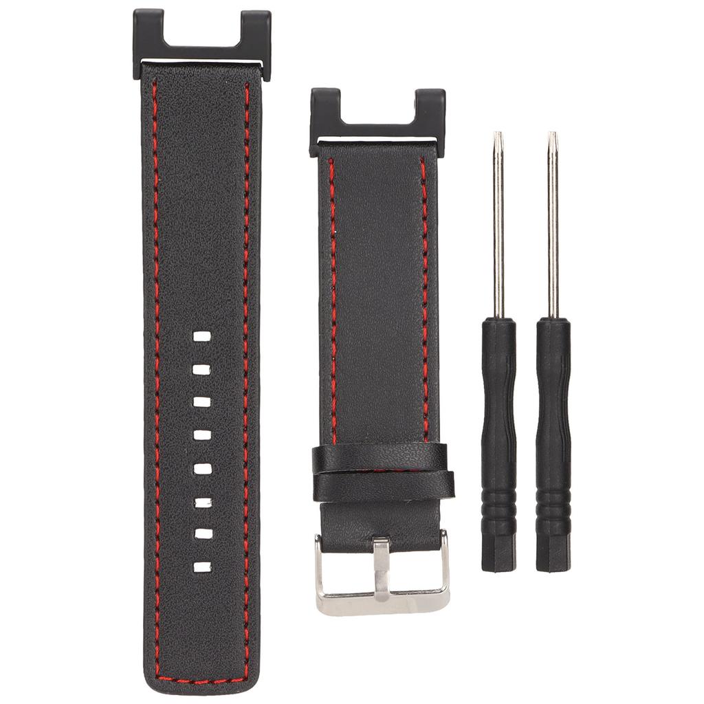 Pulseira de Couro para Relógio Pulseiras Inteligentes de Reposição para Amazfit T Rex Pro Preto