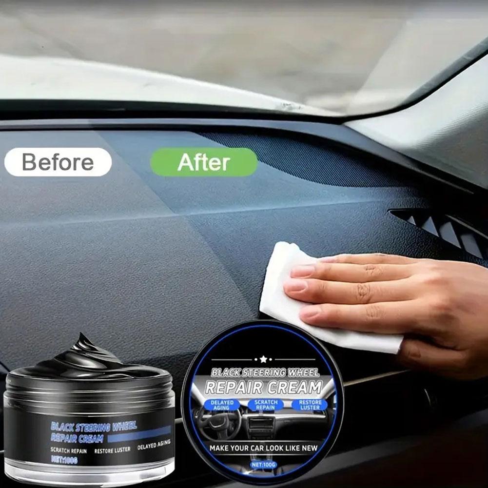 Auto-Lenkrad-Reparaturpaste Stellt Schwarzen Glanz Wieder Her, Schälende & Kunststoffartige Einfache Oberfläche, Anwendung Rissbildung, Werkzeuge Entfernen S2T9