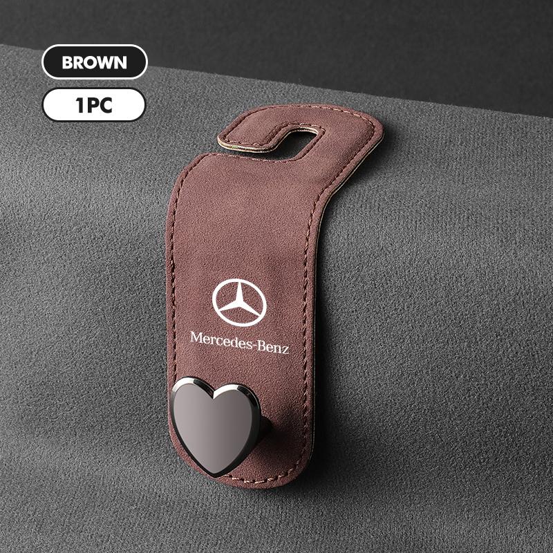 

Car Back Seat Headrest Suede Soft Hanging Hook Storage Hanger For Mercedes Benz W211 W124 W176 W177 C180 C200 C260 C300 GLC CLE