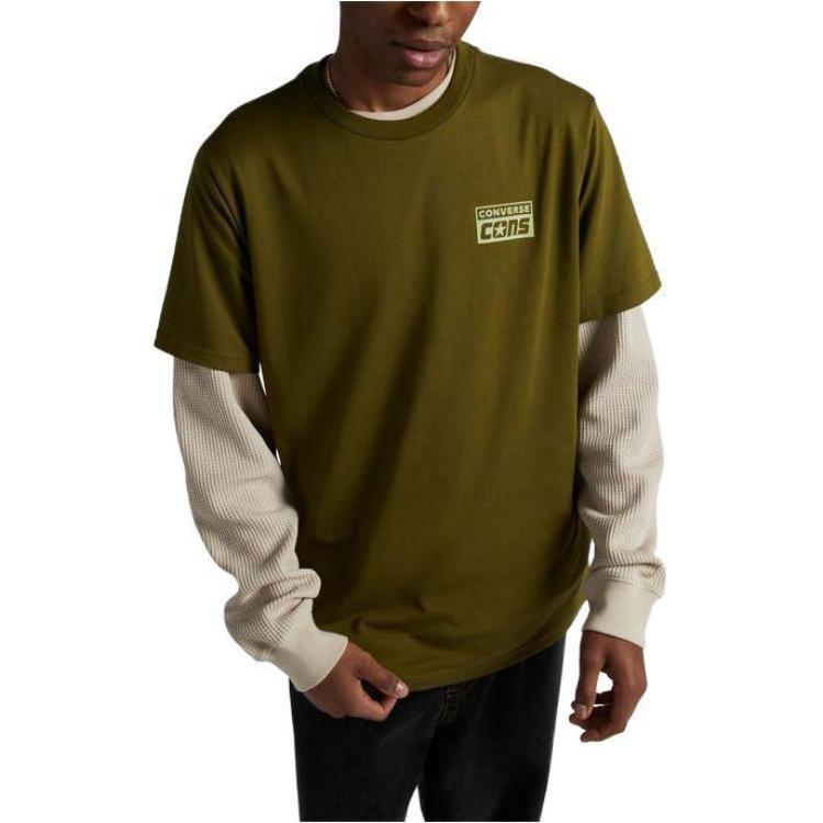 Converse Cons Graphic T-Shirt Asia Sizing 'Cargo Khaki' Men's 10021134-A17