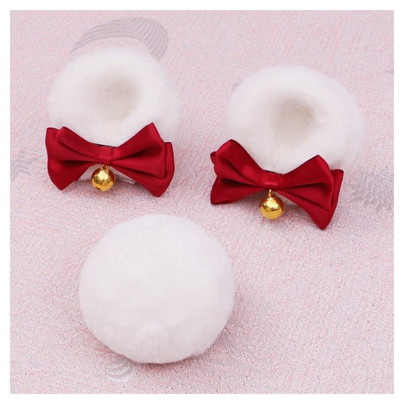 A handmade cute olita lolita edge clip animal ears accessories bear ears hairpin tail set