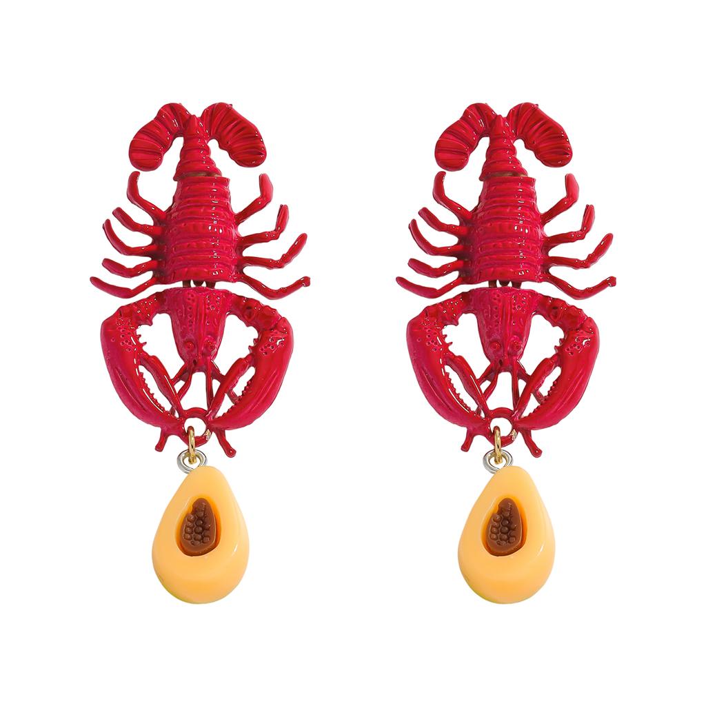 2026 Design Nou Modă Email Crabi Cercei Candelabru Pentru Femei Vacanță de Vară Plajă Bijuterii Animale Marine Accesorii Drăguțe Și Distractive