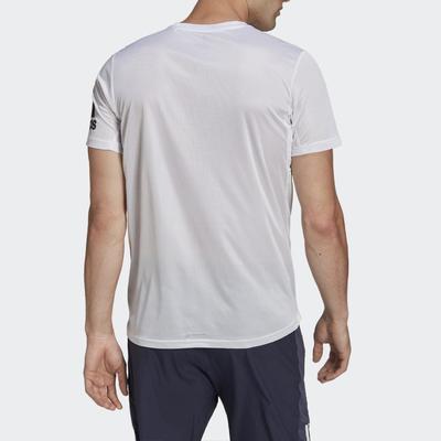 T Shirts Men's White Crew Neck Moderate Straight Fit HB7471