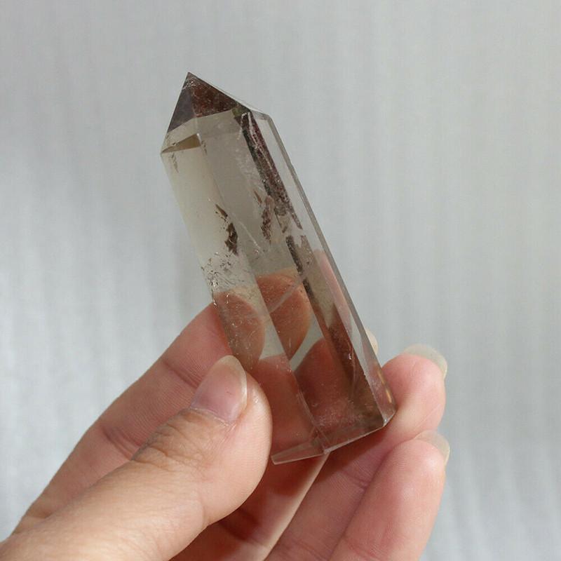 6070mm Natural Quartz Crystal Point Healing Obelisk Hexagonal Wand Decor Reiki