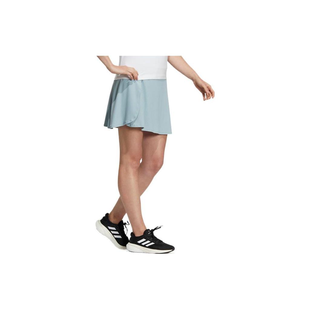 Adidas Solid Color Elastic Waist Comfortable Sports Casual Skirt Women Skirts Magic-Gray HR8393