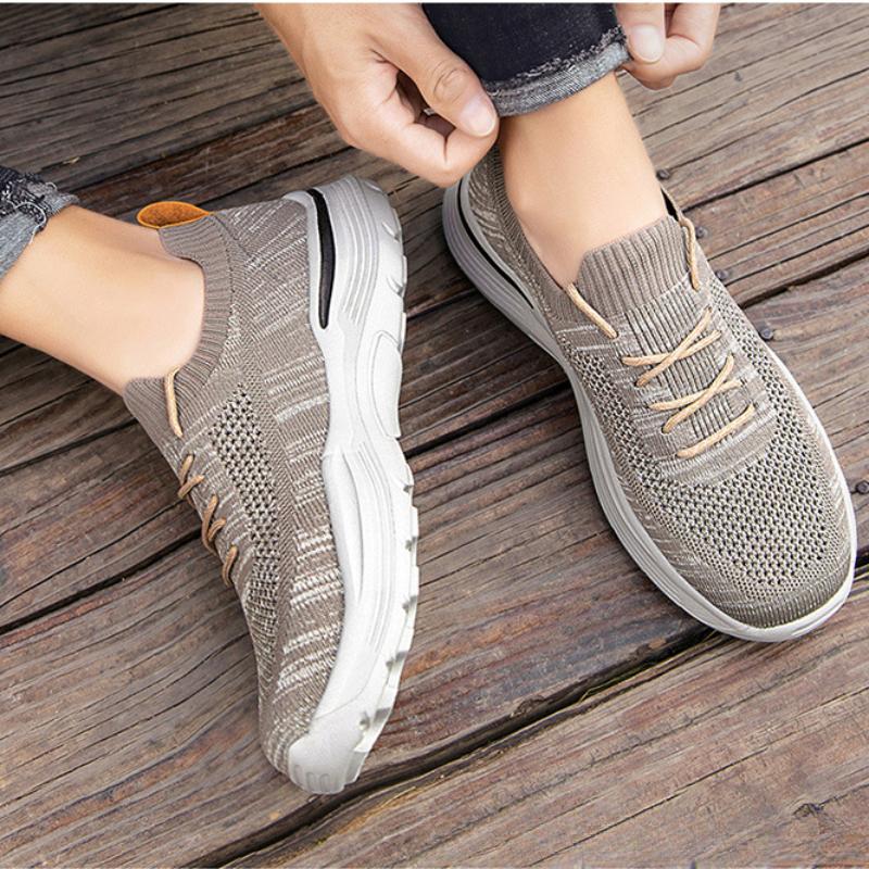 Fashion Men Casual Shoes Fashion Comfortable Mesh Shoes Summer Breathable Men Canvas Shoe Shoes Slip On Walking Shoe Gentleman Plus Size