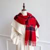 Winter Female Lattice Imitation Cashmere Scarf Autumn Winter Thick Fashion Warm Wild Neck Scarves Shawl Poncho Echarpe Stole