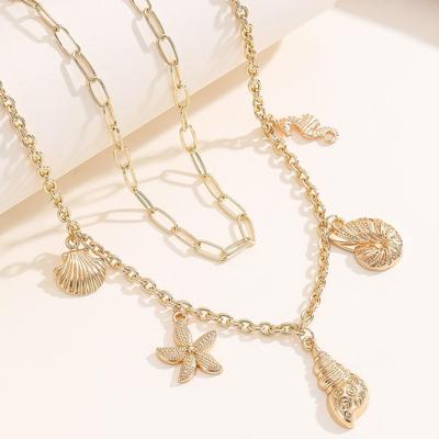 Collier Coquillage Haut de Gamme pour Femmes - Bijoux de Luxe Léger pour les Vacances d'Été à la Plage 2025