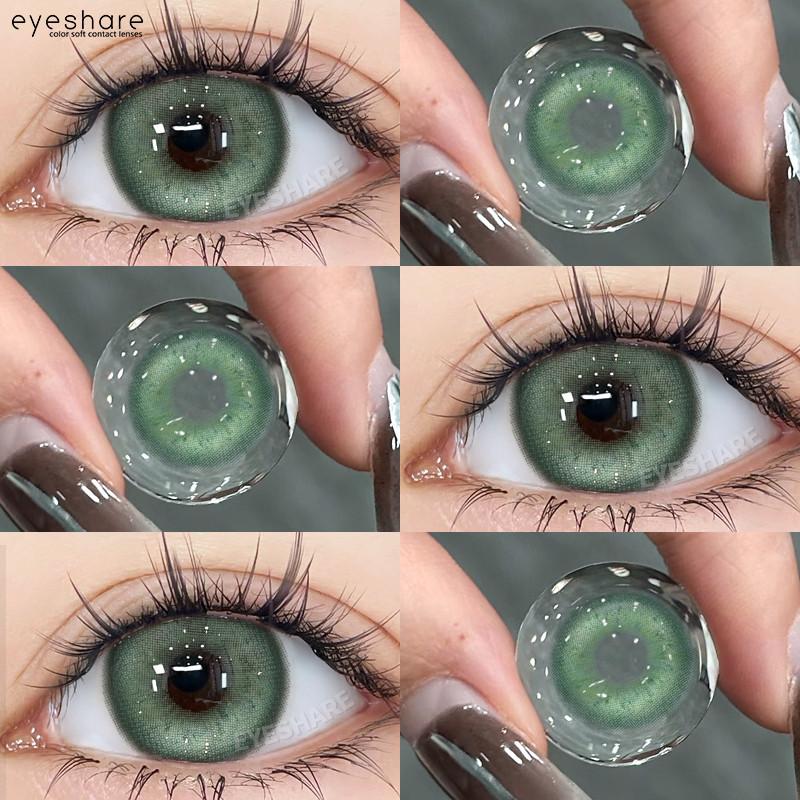 EYESHARE 1 Pair Pink Colored Contact Lenses Cosplay Halloween Lens Anime Role Playing Lens Cute Beauty Pupils