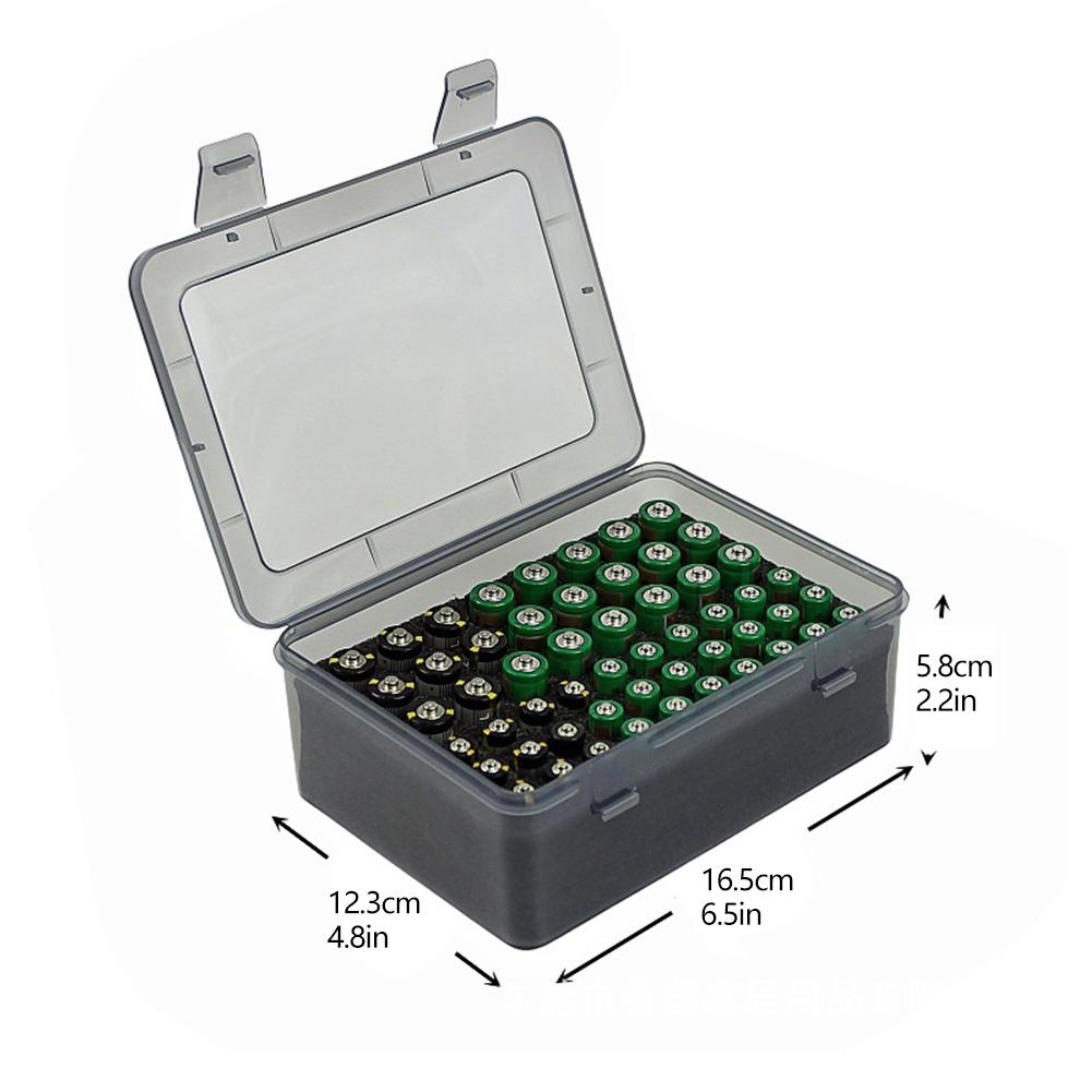Batterie Aufbewahrungsorganizer Halter Fassung für 72 AA AAA Batterien, Batteriebox Koffer Garagenbehälter Heimschubladenorganisation Spender