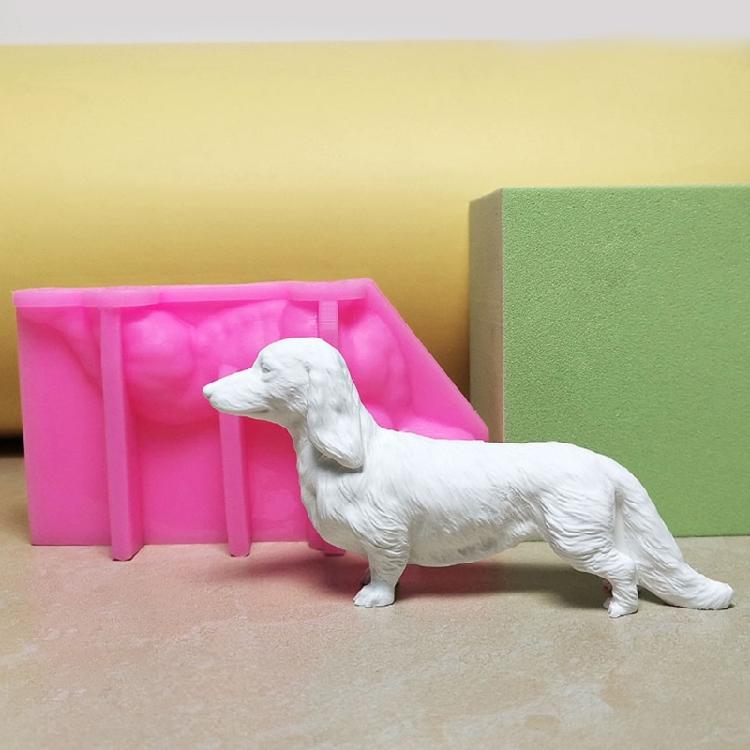 Versatile Dachshund Crafting Mold User Friendly Silicone Wiener Dog Ornament Mold for Art Enthusiasts Home Decors
