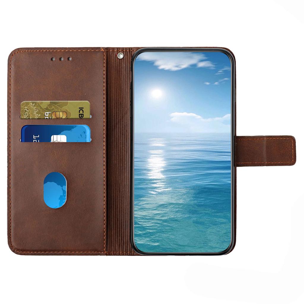 For Xiaomi Redmi Note 13 Pro 4G/Poco M6 Pro 4G Case Lines Imprinted PU Leather Wallet Stand Phone Cover