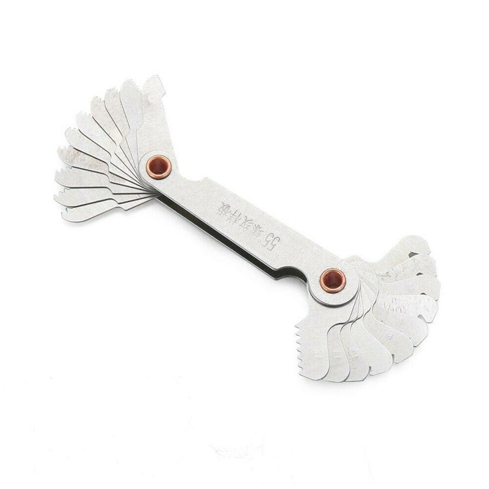 Metalworking Gauge Thread 0.25-6mm Thread Template 52 Sheets Metric Inch Stainless Steel Thread Gauge Hardened