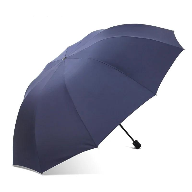 Super stor sammenleggbar paraply Regn Dame Vindtett Sol og Regn Paraguas Mann Doble Hele Familieparaplyer UBY28