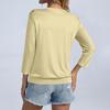 Women's Fashion Casual 3/4 Sleeve T,Shirt  V,Neck Top