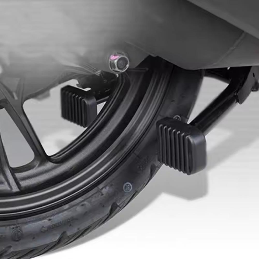 Black Motorcycle Stand Pad Kickstand Rubber Support Plate Outdoor Parking Motorbike Foot Side Stand Base Kickstand Holder Pad