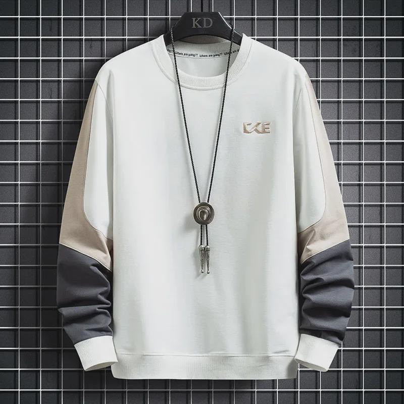 2021 Men's Autumn Embroidered Long Sleeve Round Neck T-Shirt Sweater