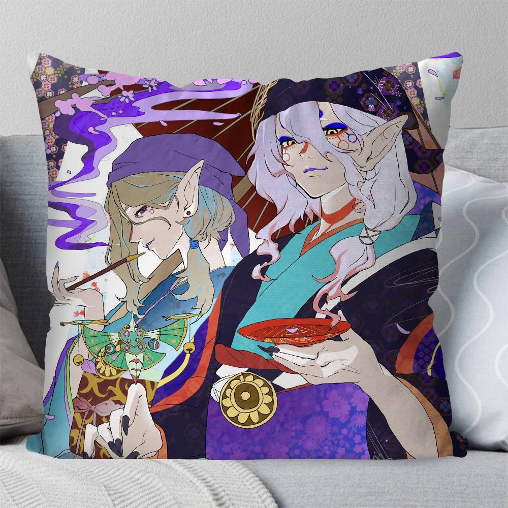Mononoke Kusuriuri Pillow Case Fashion Square Pillowcase Bedroom Sofa Room Ins Decoration Leisure
