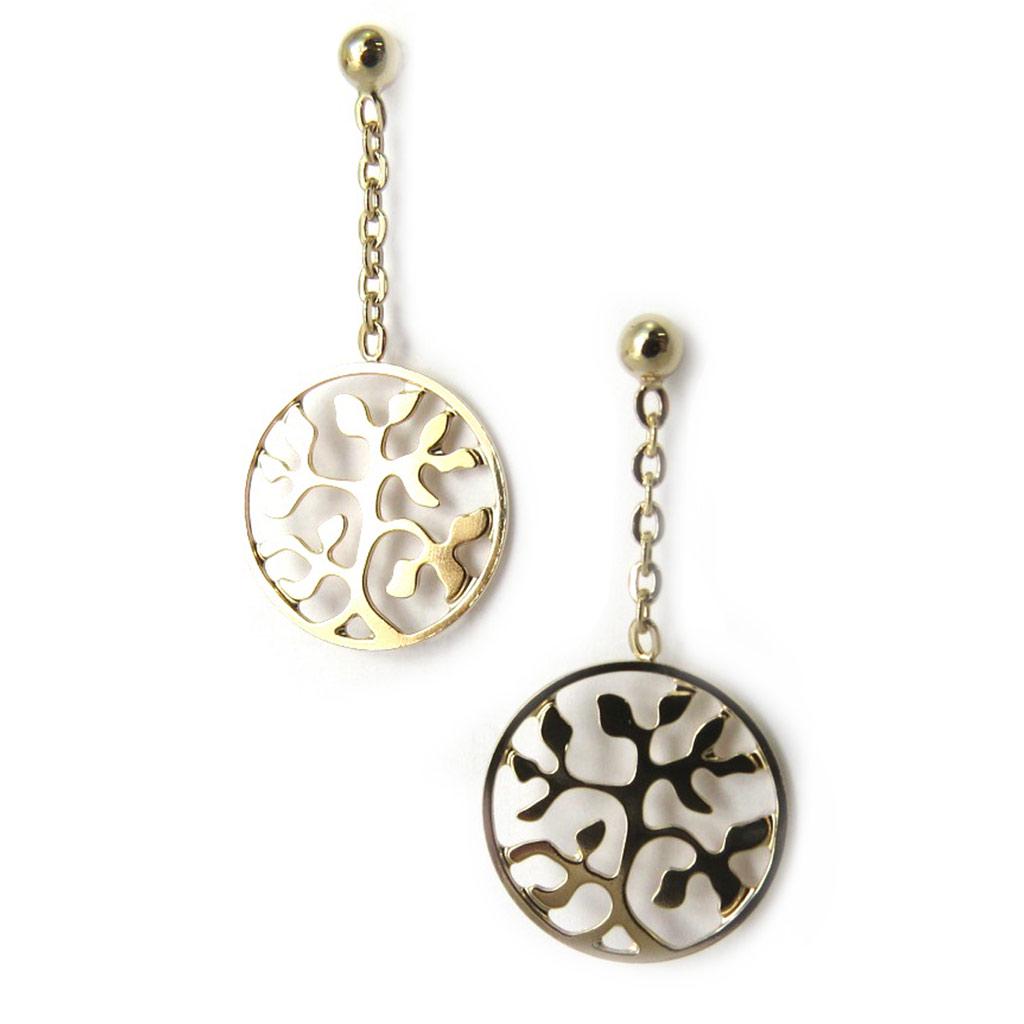 Altesse [M5896] - Boucles Plaqué Or 'Arbre de Vie' doré