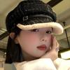 Plush Beret for Women in Autumn and Winter To Keep Warm and Show Face Small Octagonal Hat  Large Head Circumference  Fashionable Peaked Hat