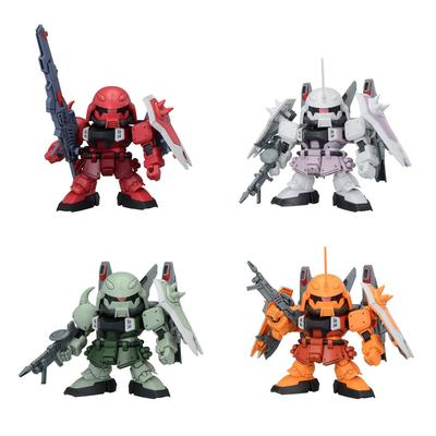 BANDAI SPIRITS SD Gundam BB Senshi Mobile Suit Gundam SEED DESTINY ZGMF Zaku Series Set Plastic Model Color-coded