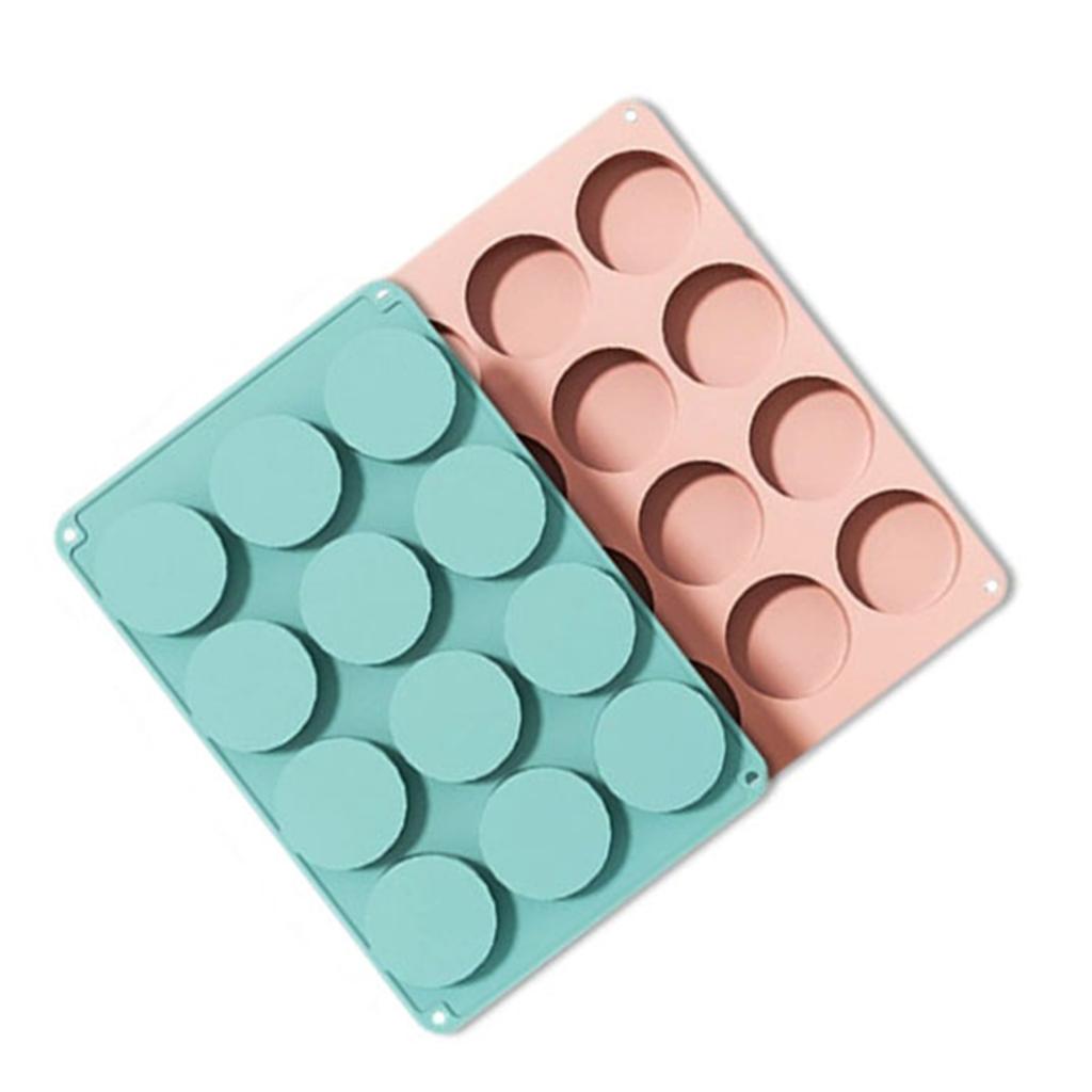 2PCS Round Silicone Mold Multiple Cavity Making Baking Mold for Cake Chocolate Candle Crafts