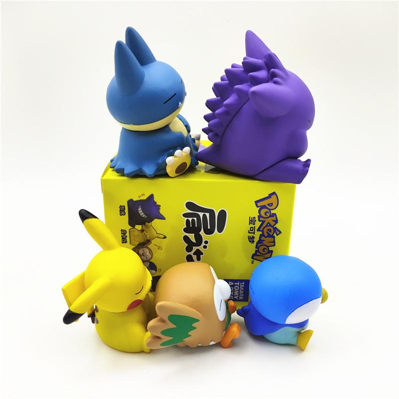 Highquality Pvc Mini Figures Sleepy Pikachu And Snorlax Toys