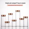 Rose Gold Lid Borosilicate Glass Storage Jar with Moisture-Proof Screw Cap - Test Tube Design for Saffron.