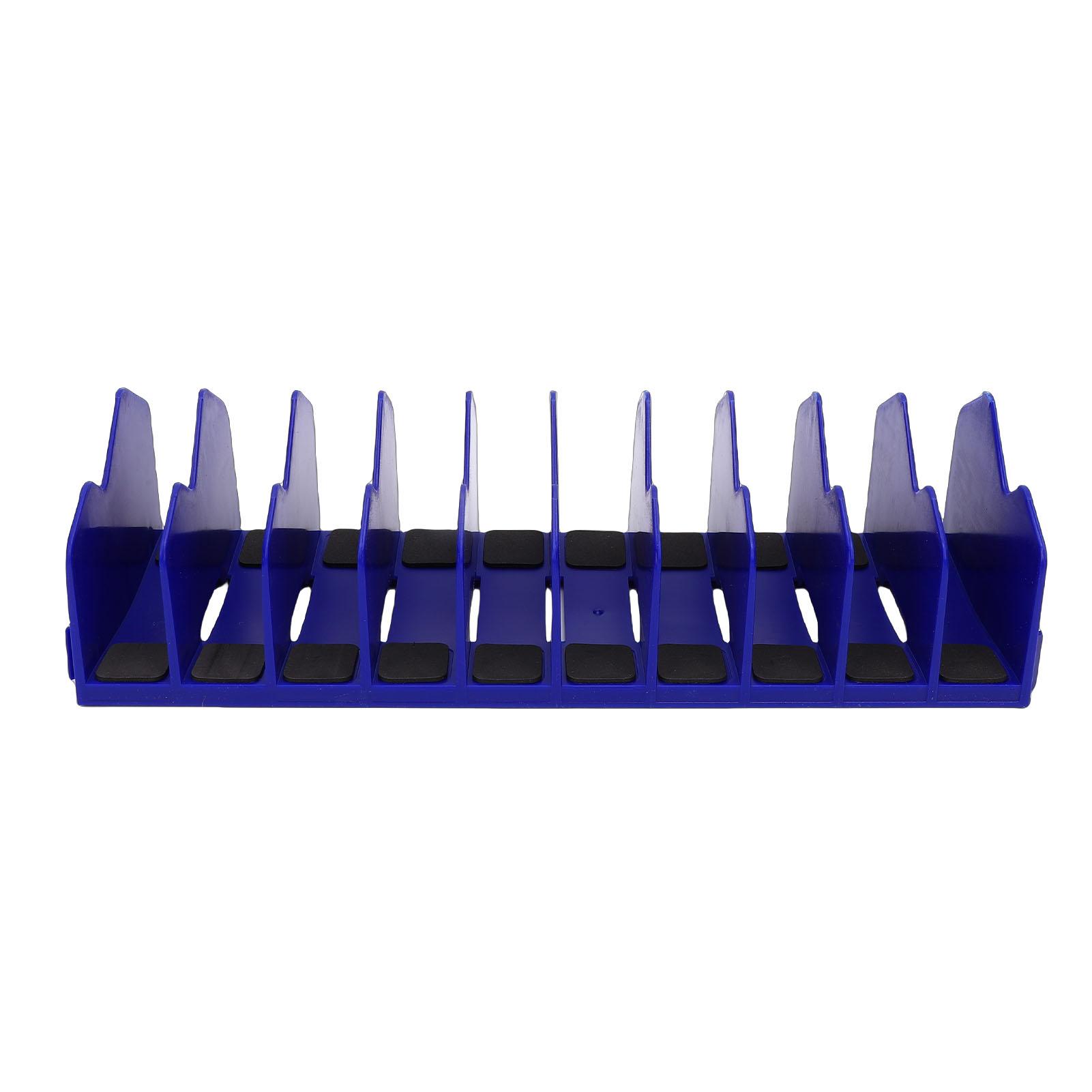 

Extendable Tool Organizer Pliers Organizer Rack 10 Slot Detachable Cutters Extendable Tool Organizer with Non Slip Base Blue синий