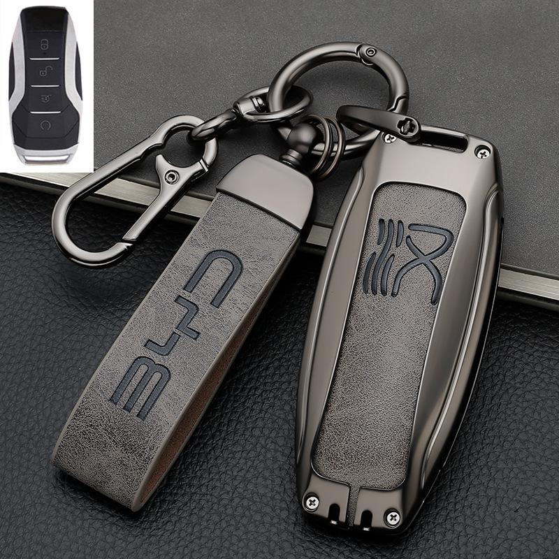 BYD Han Key Case for DMI 2022 Model - Men's EV Qianshan Cui Genesis Edition Key Shell with Buckle