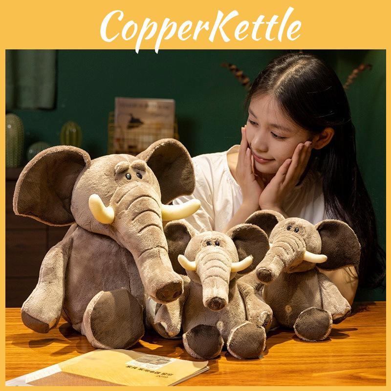 Plush Cute Elephant Doll With Pp Cotton Filling For Kids Bedroom Decoration
