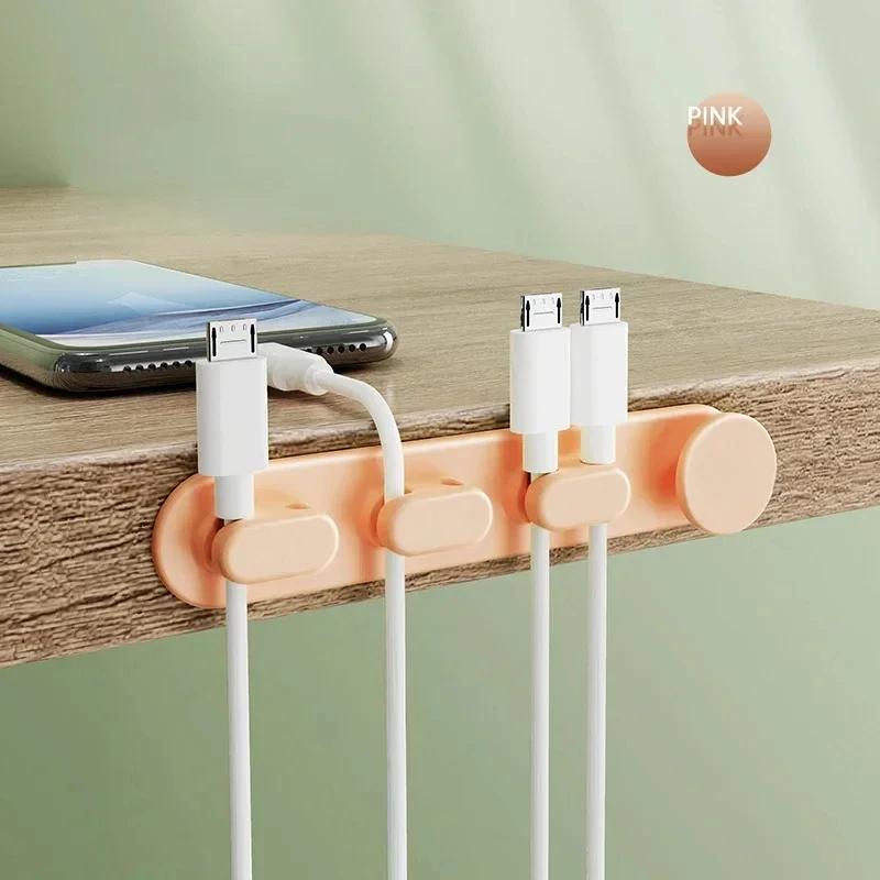 

Adjustable USB Cable Clamp Holder Cord Management Organizer Desk Clip Mount for Charger Wires